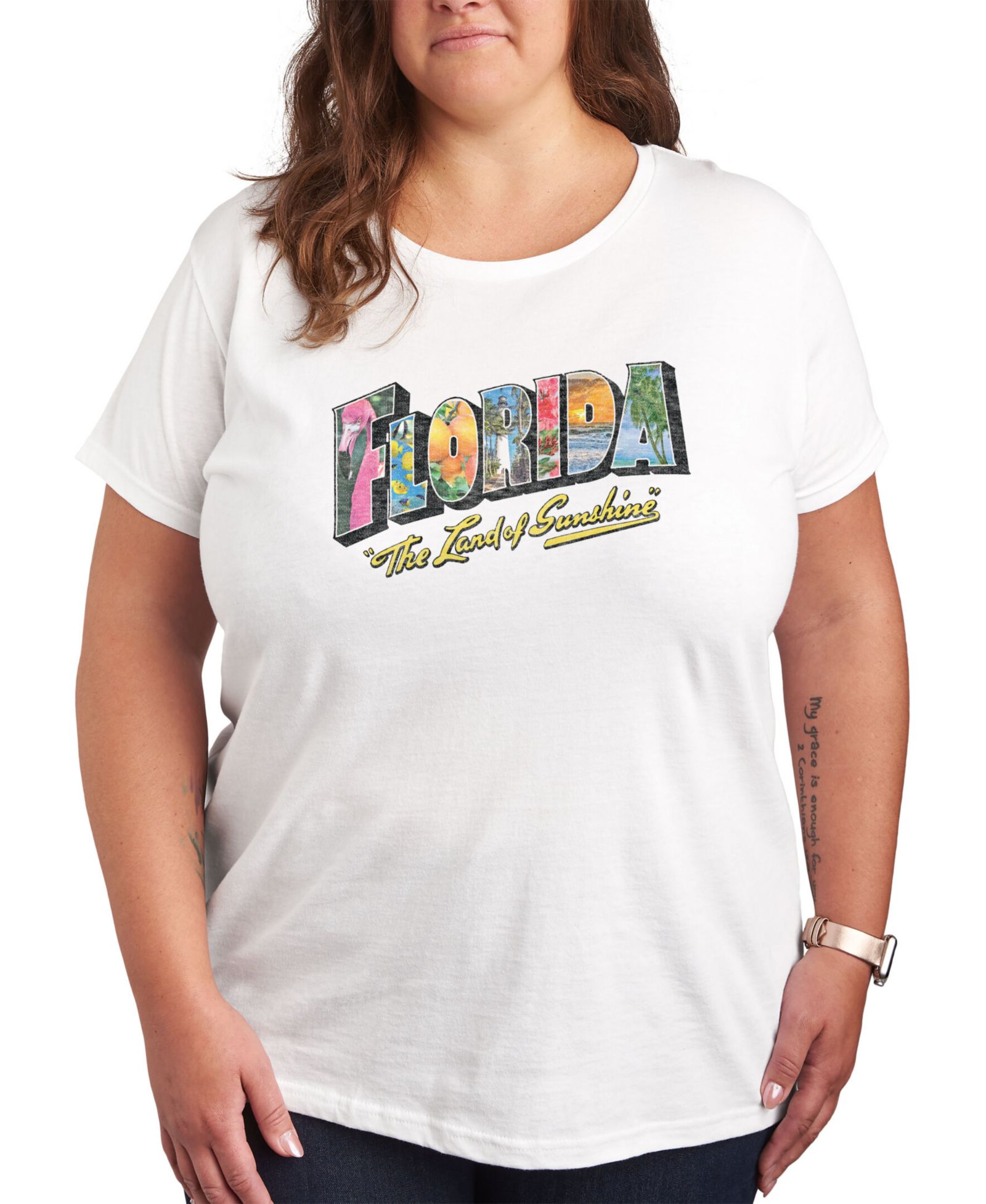 Женская футболка Hybrid Apparel Trendy Plus Size Florida Graphic
