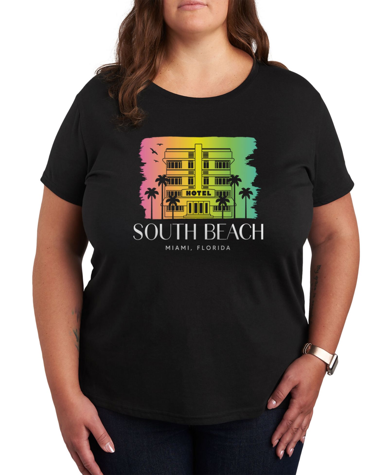 Женская футболка Hybrid Apparel South Beach Graphic