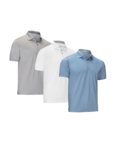 Мужское поло Mio Marino Big & Tall Lightweight Performance Stretch Golf Shirt - 3 Pack