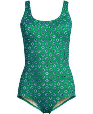 Green/navy geo floral