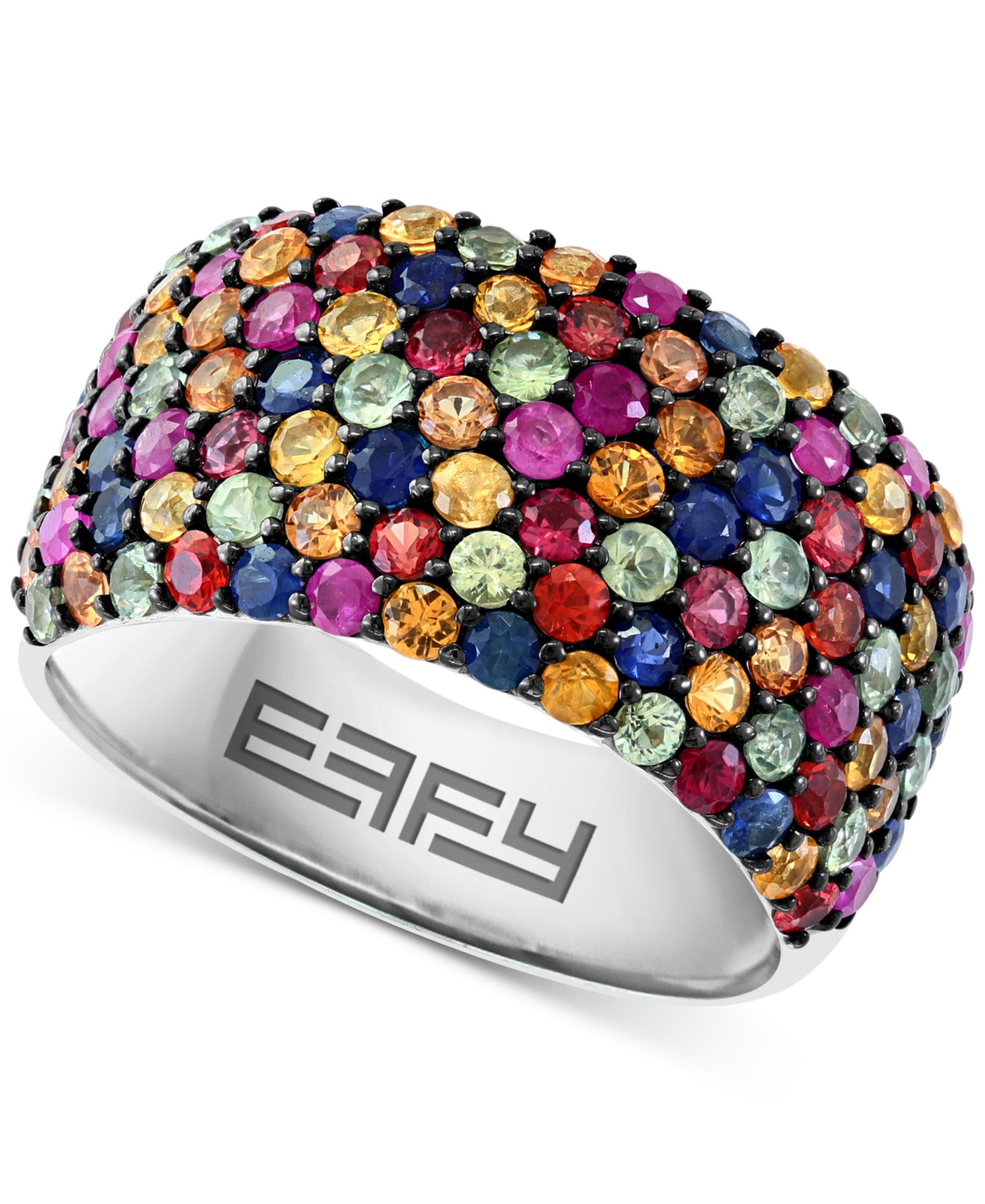 Кольцо EFFY® Multicolor Sapphire (3-5/8 ct. t.w.) Sterling Silver