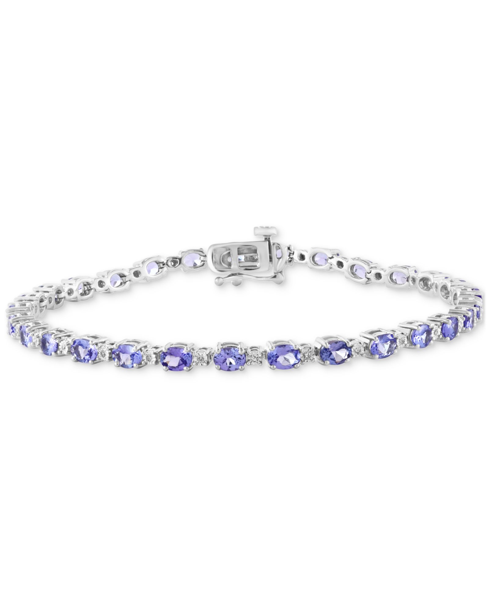 EFFY браслет Link из серебра Sterling Silver с танзанитом и бриллиантами
