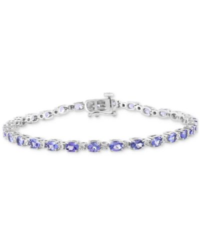 EFFY браслет Link из серебра Sterling Silver с танзанитом и бриллиантами
