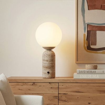Настольная светодиодная лампа Mila Tall 15" Dimmable LED с основанием из натурального камня