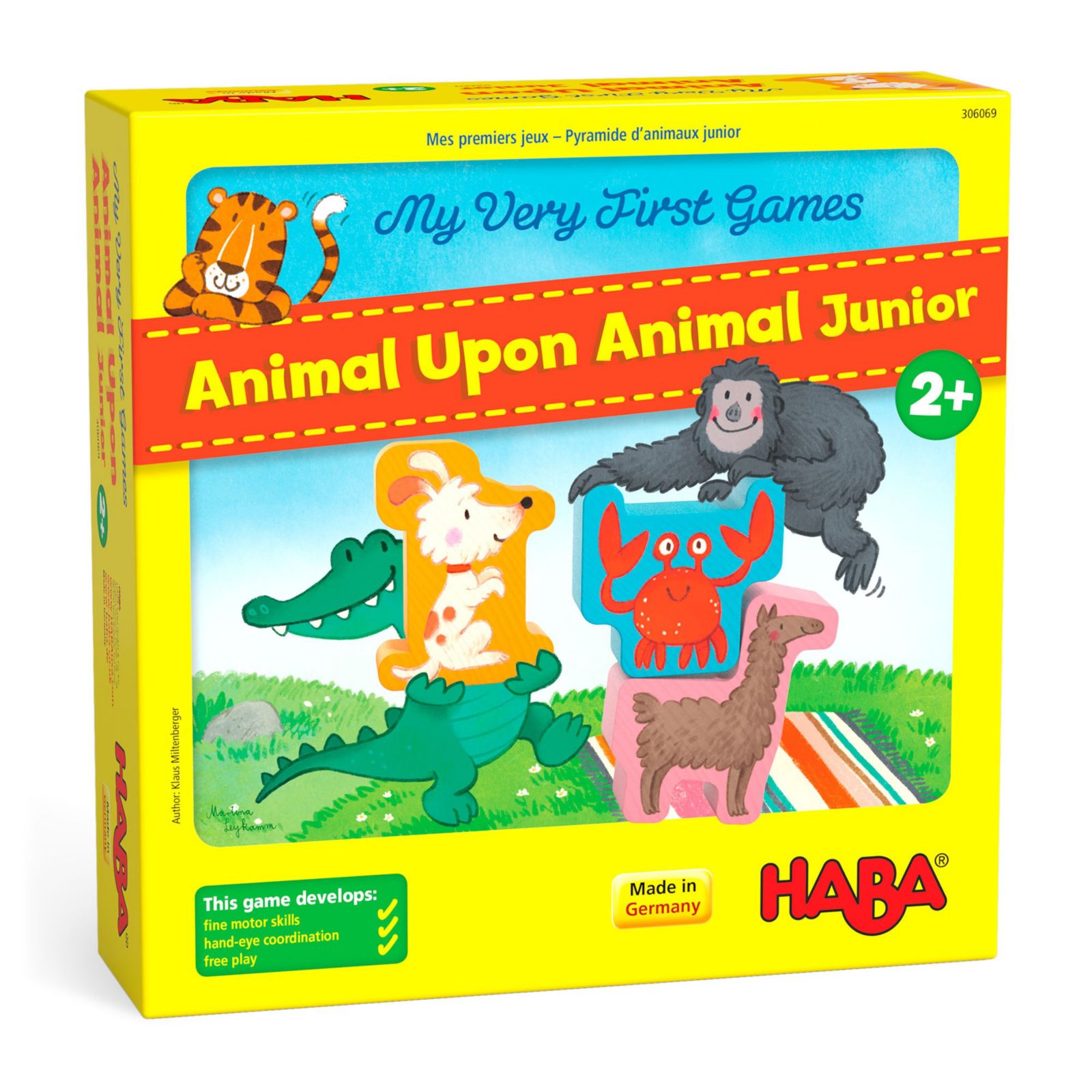 Haba Animal Upon Animal Junior 3-in-1 Stacking Board Game, Ages 2+
