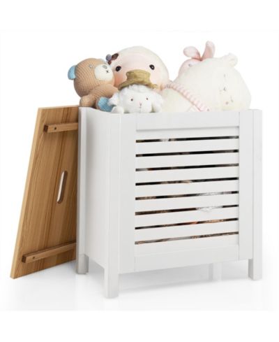 Wooden Toy Storage Organizer Kids Toy Chest W/Lid for Home Office Use