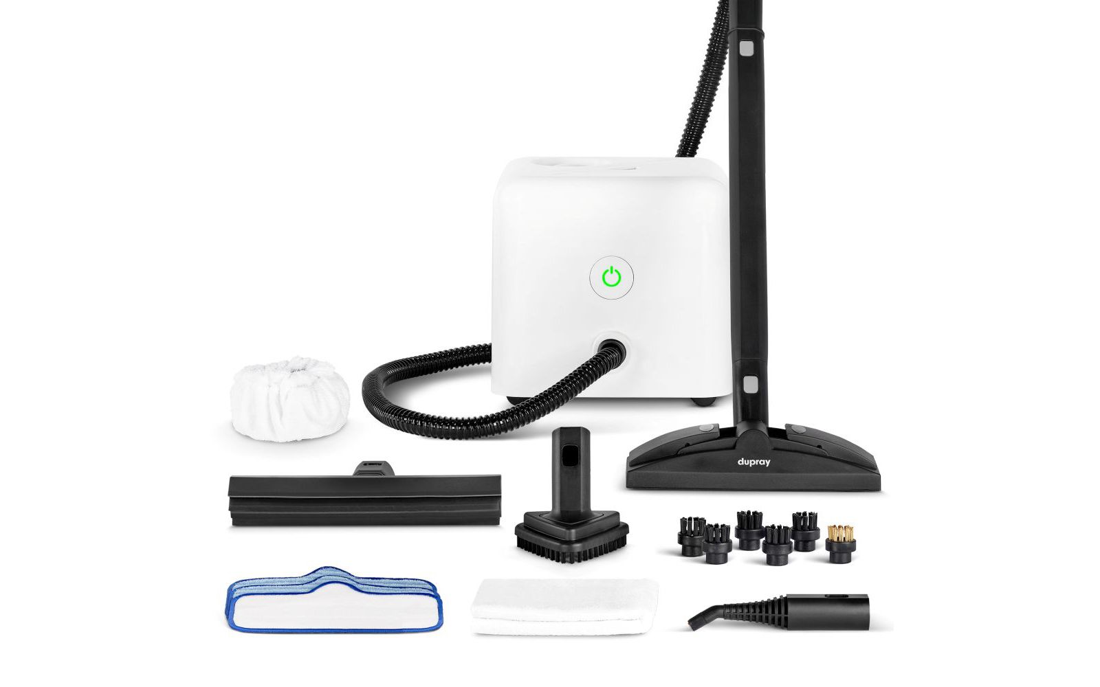 Пароочиститель Dupray Neat Steam Cleaner с набором из 17 предметов – Heavy-Duty, Chemical-Free Cleaning for Floors, Cars, Upholstery, Tiles, and More