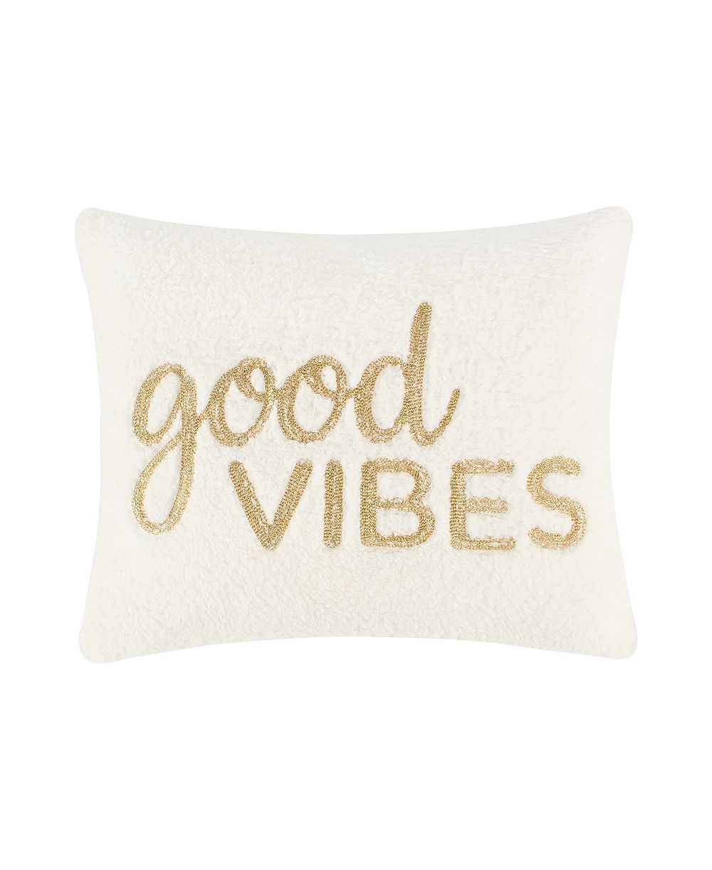 Декоративная подушка Levtex Tamiya Good Vibes с вышивкой, 14" x 18"