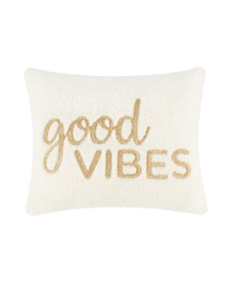 Декоративная подушка Levtex Tamiya Good Vibes с вышивкой, 14" x 18"
