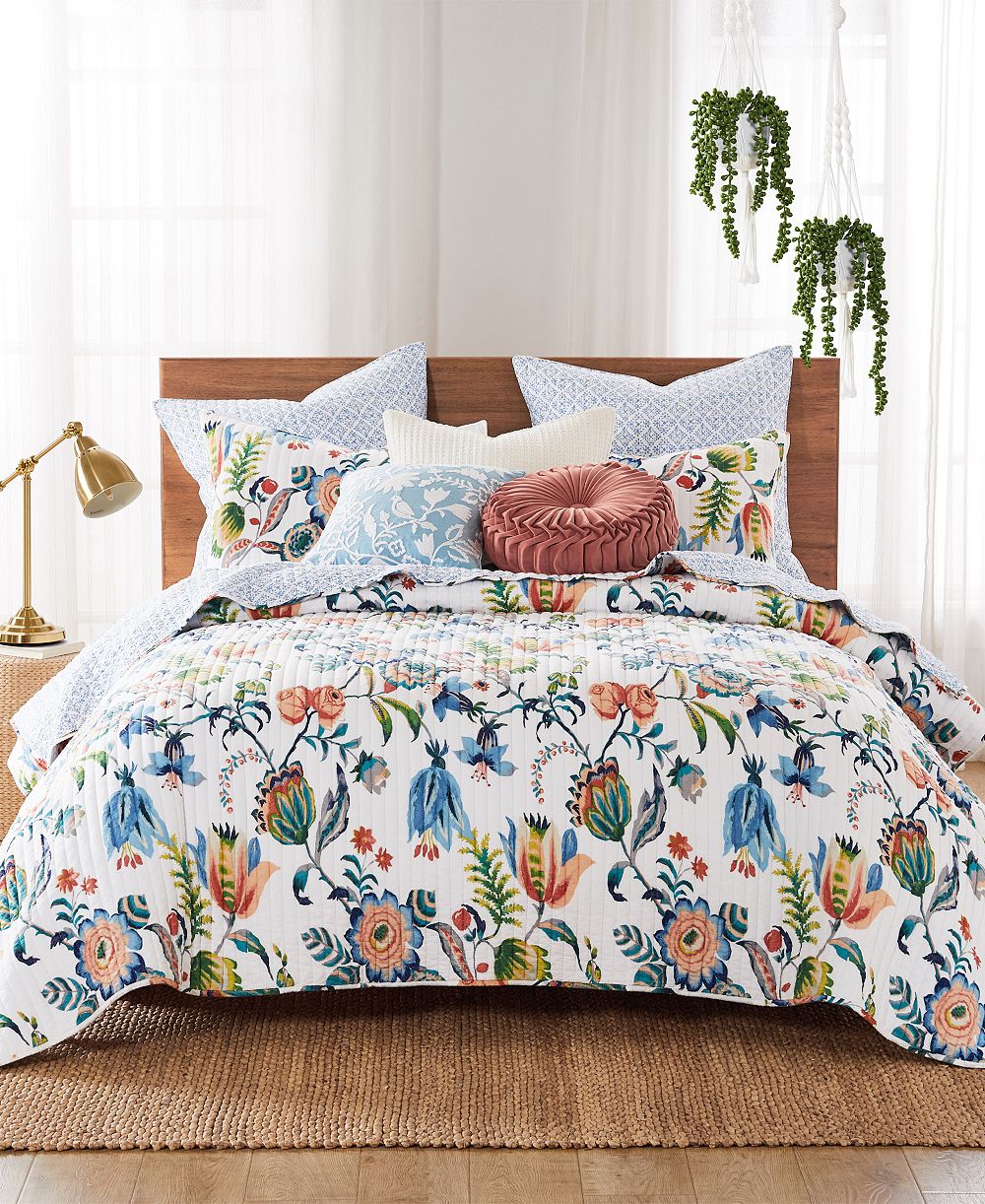 Декоративное покрывало Levtex Home Eleni Vine Floral Reversible 2-Pc. Set, Twin/Twin XL