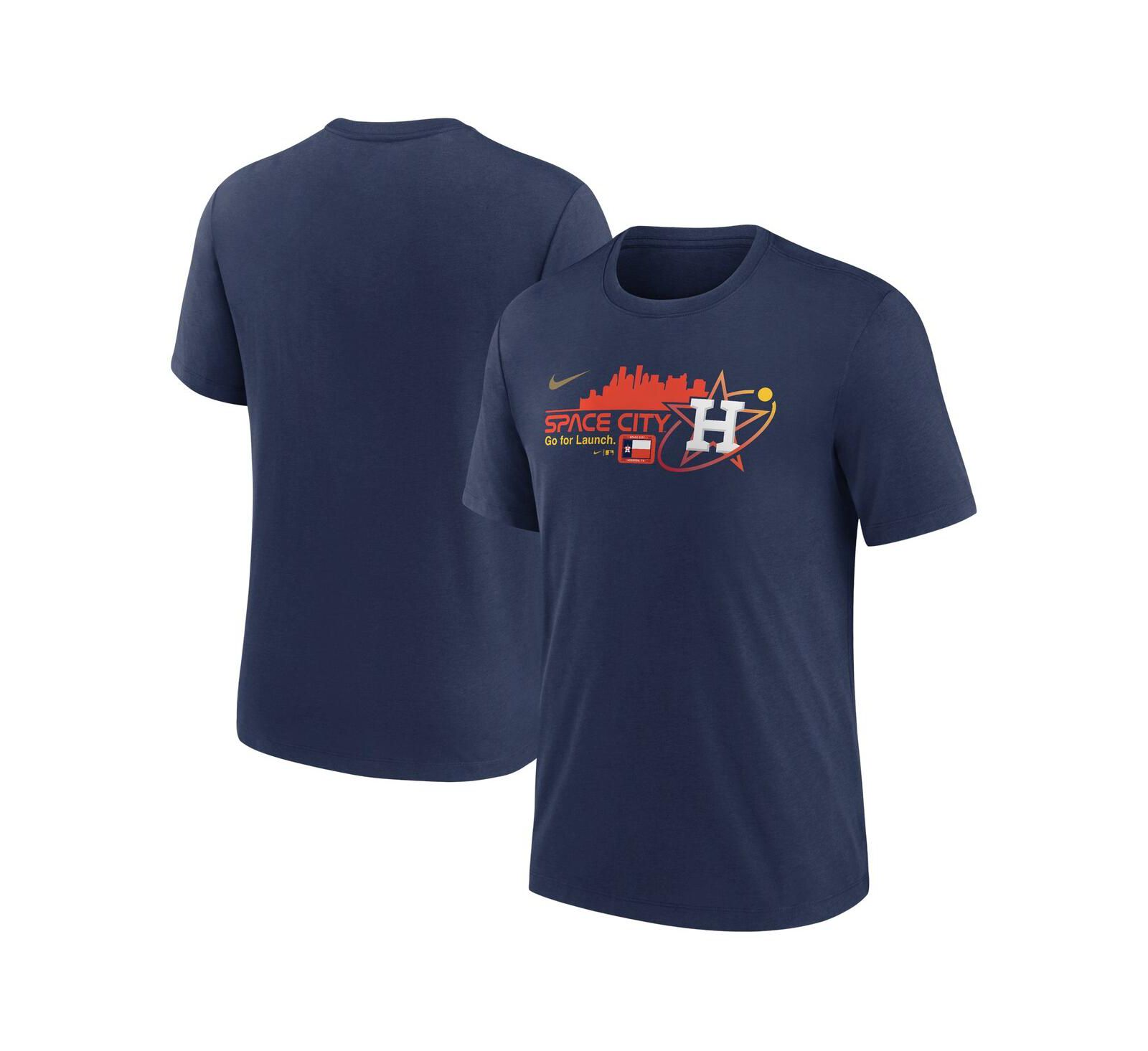Мужская футболка Nike Navy Houston Astros City Connect Tri-Blend