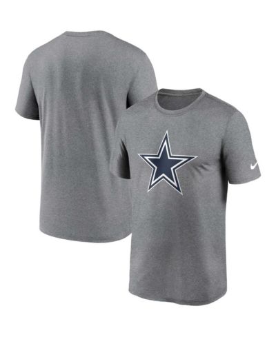 Футболка Nike Men's Heather Charcoal Dallas Cowboys Legend Logo Performance