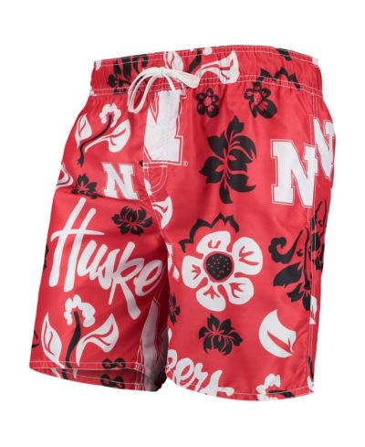 Мужские плавки Wes & Willy Scarlet Nebraska Huskers Floral Volley