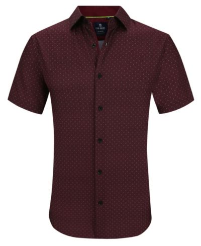 Мужская рубашка Tom Baine Slim Fit Short Sleeve Performance Stretch Button Down