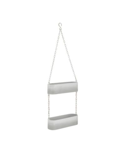 Danya B Two-Tier Hanging Metal Trough Wall Planter