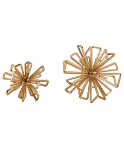 Набор из 2 скульптур Danya B Geometric Gold Starburst