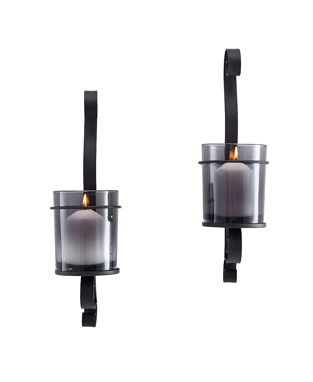 Набор подсвечников Danya B Vintage Wall Sconce Candle Holder, 2 шт. с дымчатым стеклом