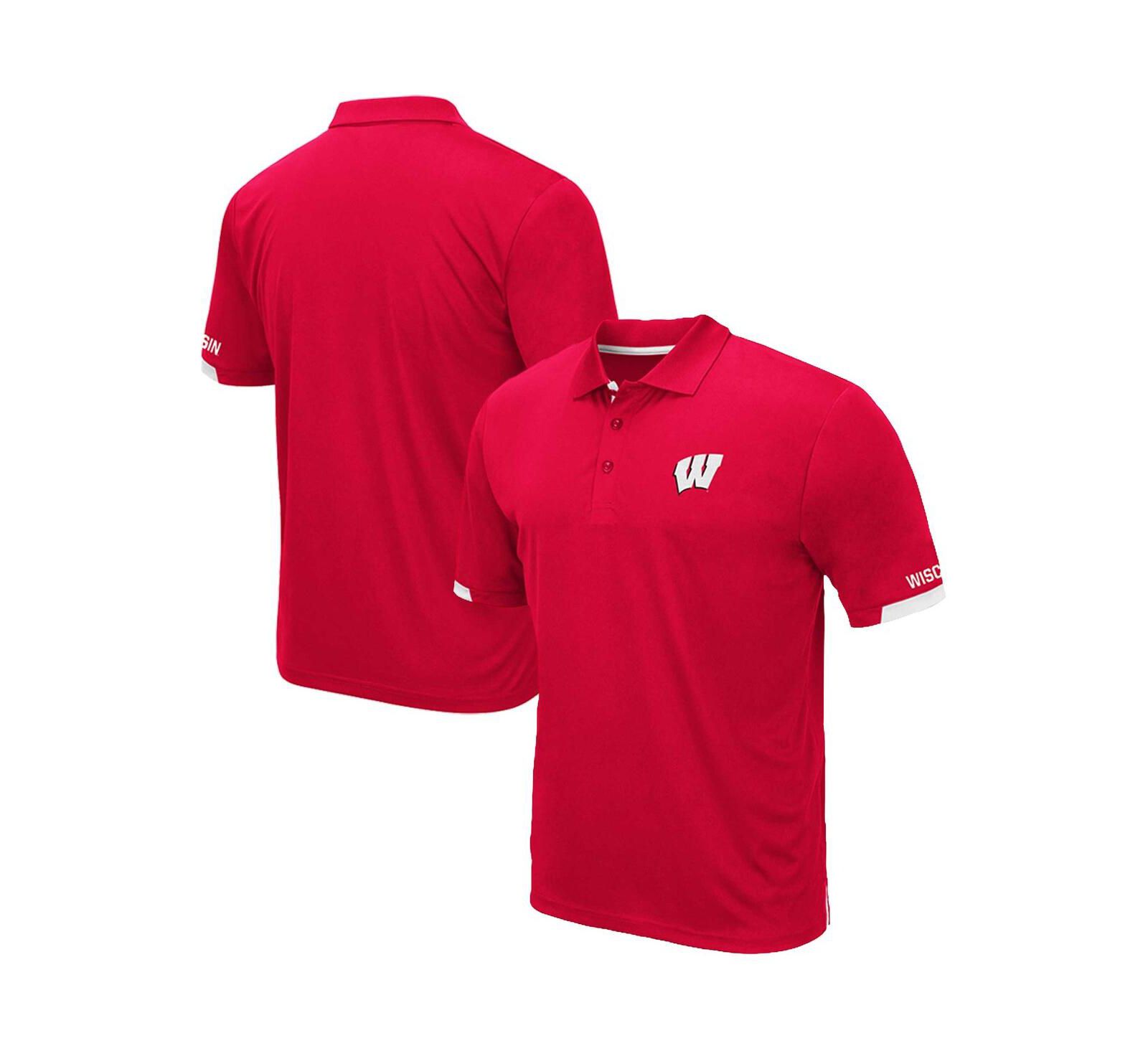 Мужская рубашка-поло Colosseum Red Wisconsin Badgers Big and Tall Santry