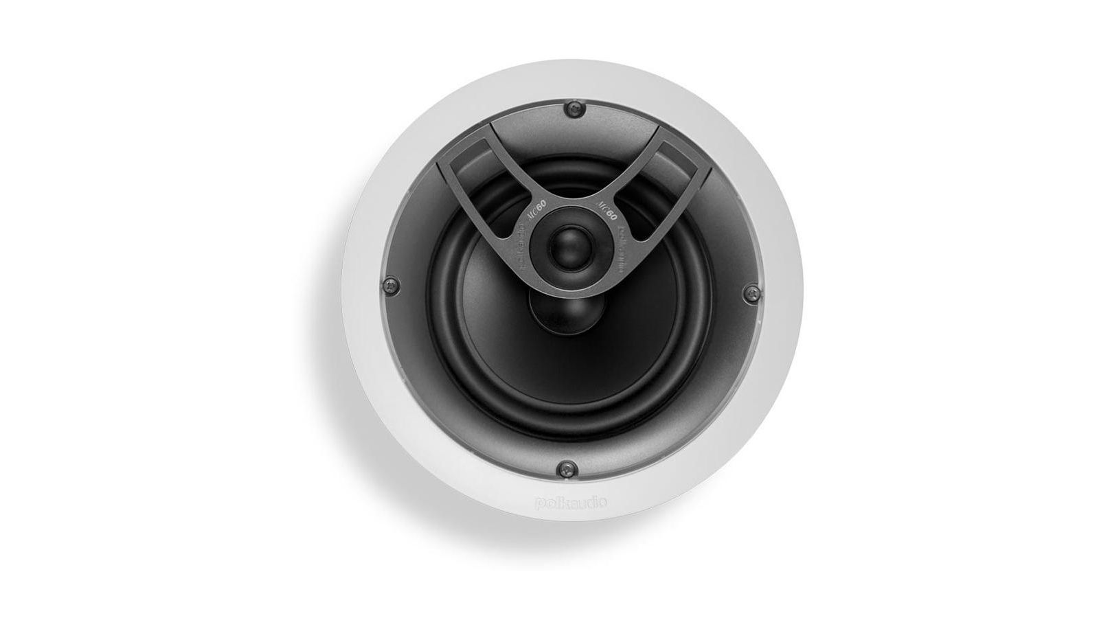 Потолочный динамик Polk Audio с 6 1/2-дюймовым драйвером, белый