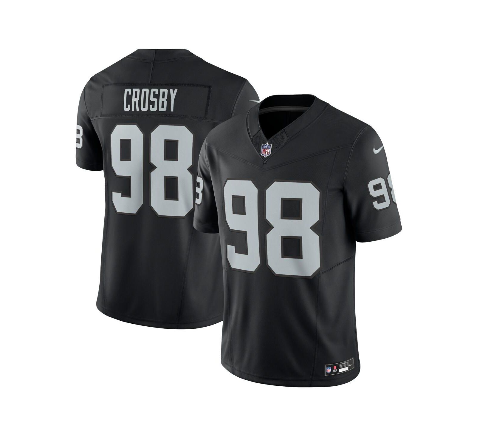 Мужская джерси Nike Maxx Crosby Black Las Vegas Raiders Vapor F.U.S.E. Limited