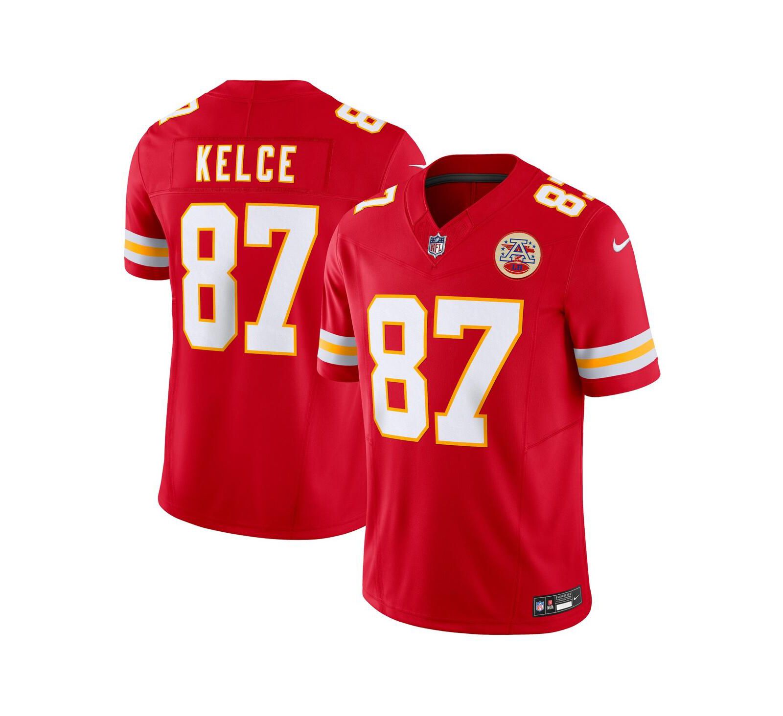 Мужская джерси Nike Travis Kelce Kansas City Chiefs Vapor F.U.S.E. Limited