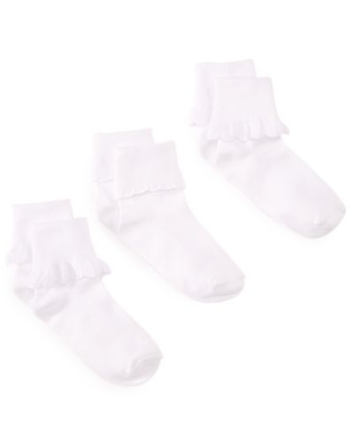 Trimfit 3-Pack Scalloped Socks, Little Girls & Big Girls