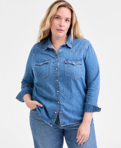 Женская рубашка Levi's® Trendy Plus Size Essential Western Cotton