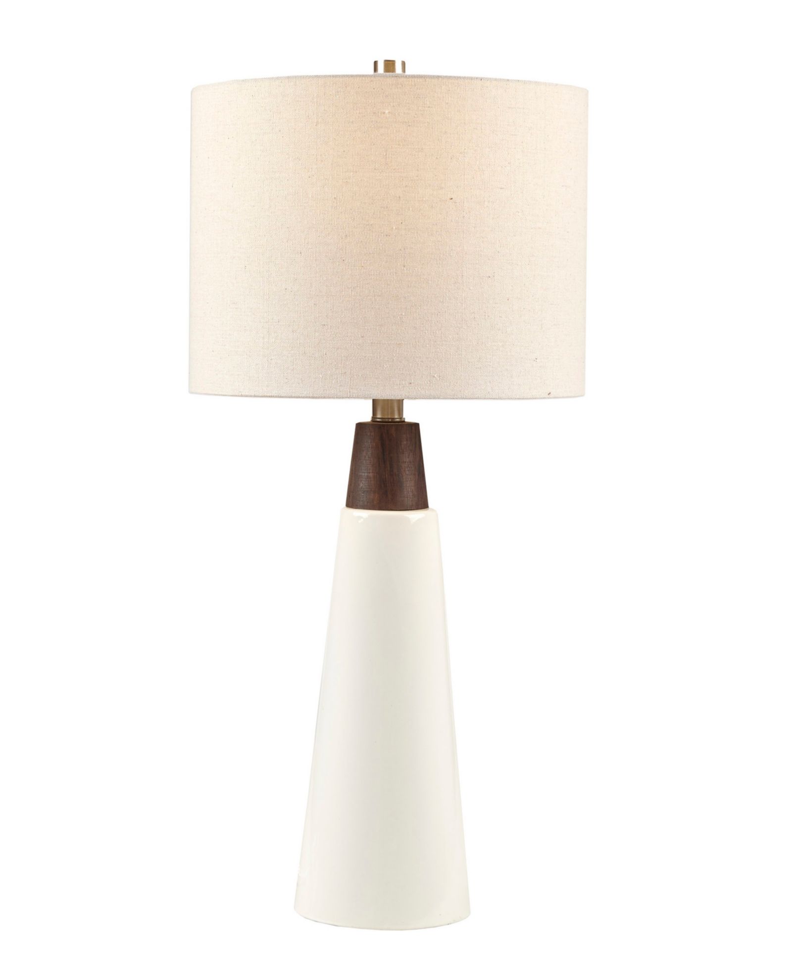 INK+IVY Tristan Ceramic with Wood Table Lamp