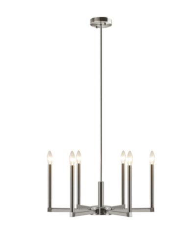 INK+IVY Renzetti 6-Light Contemporary Candelabra Styled Chandelier