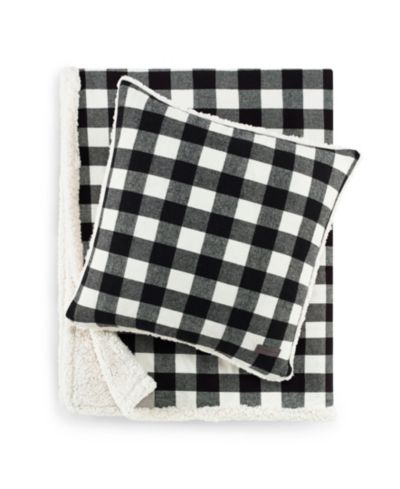 Набор Eddie Bauer Cabin Plaid Cotton Yarn Dyed Flannel Pillow and Throw Set