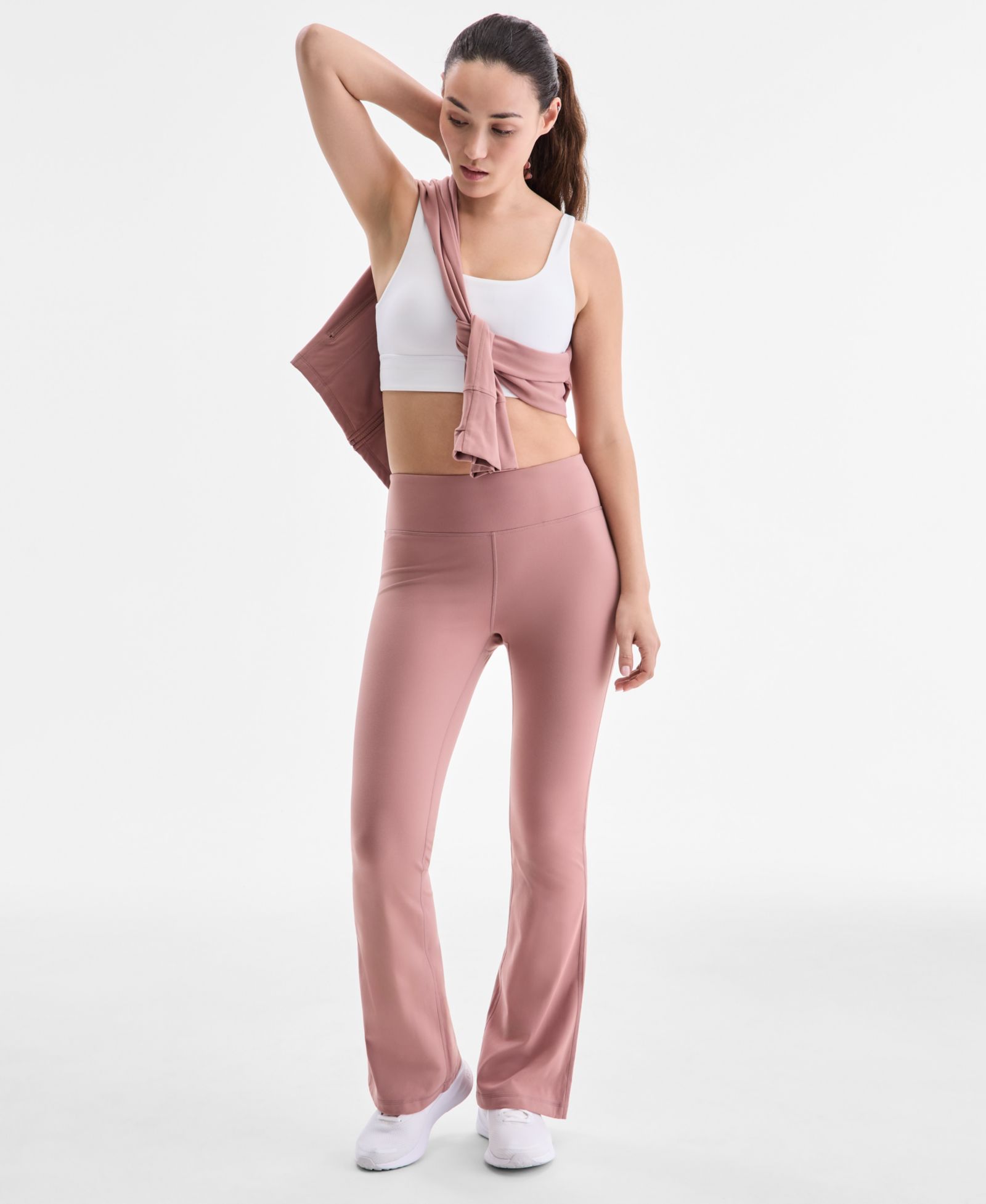 ID Ideology Women's Studio High Rise Flare Leggings Short, Created for Macy's