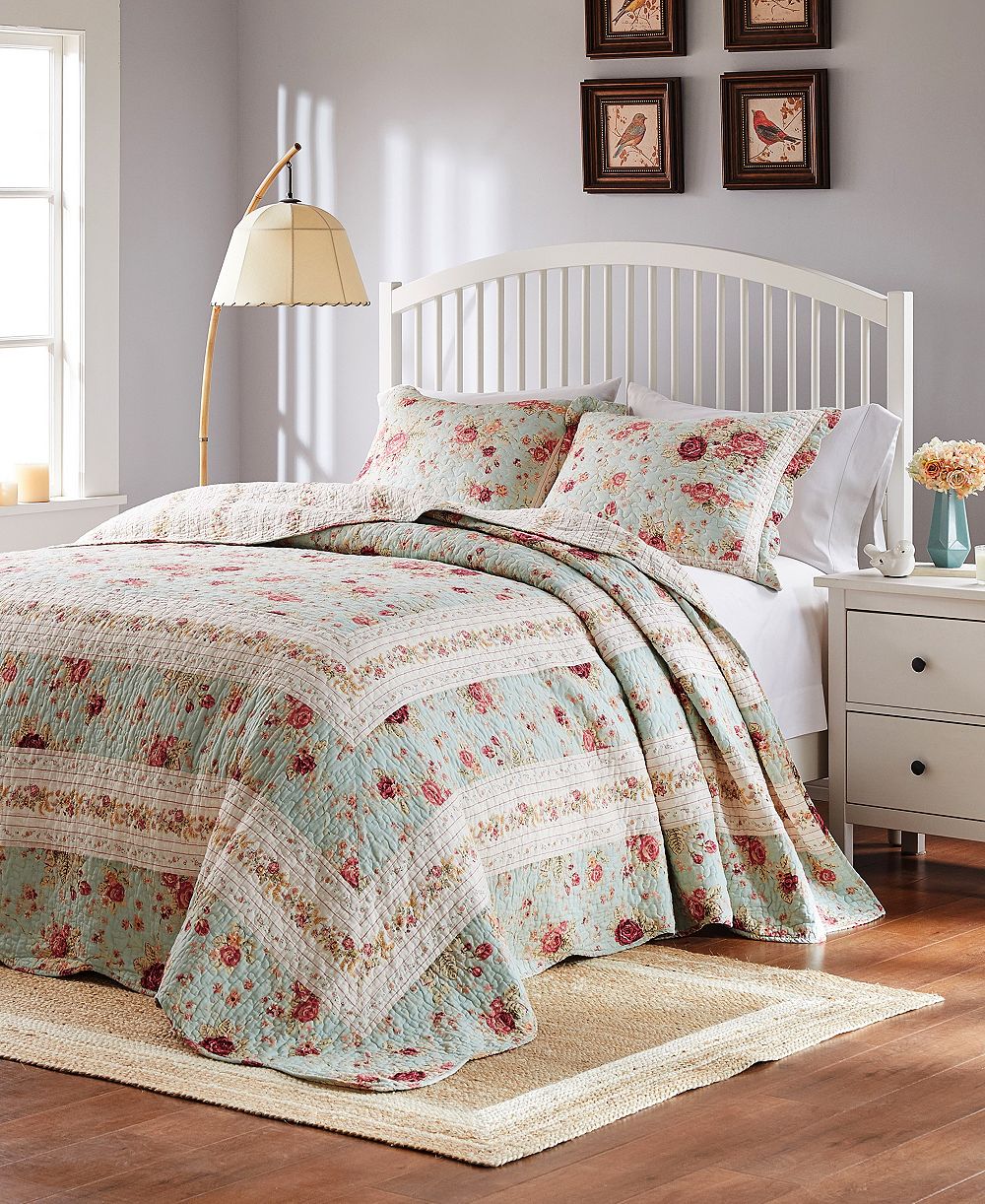 Greenland Home Fashions классический комплект из 3-х покрывал из 100% хлопка, Queen, цвет Antique-Like Rose