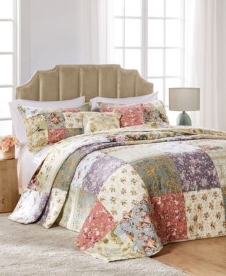 Greenland Home Fashions Набор покрывал Blooming Prairie Patchwork 3 предмета, Queen