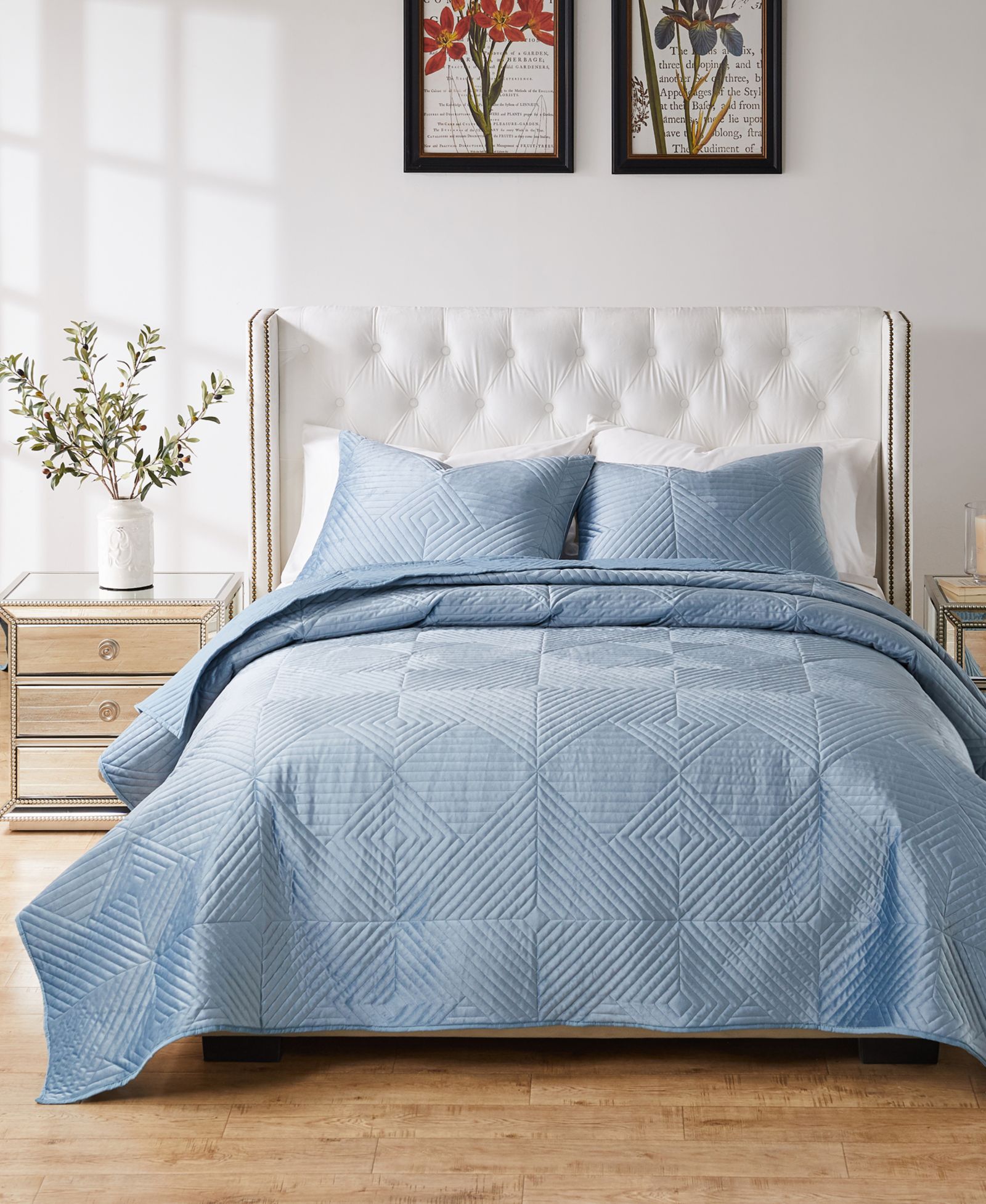 Стяжной комплект из 3 предметов Greenland Home Fashions Riviera Velvet, Full/Queen