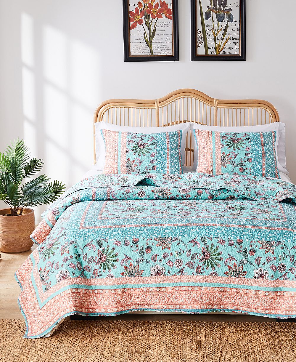 Комплект из 3 покрывал Greenland Home Fashions Audrey Floral Print, Full/Queen