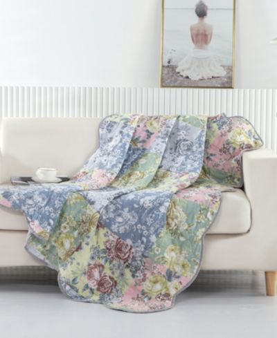 Декоральный стеганый плед Greenland Home Fashions Emma Traditional Floral, 50" x 60"