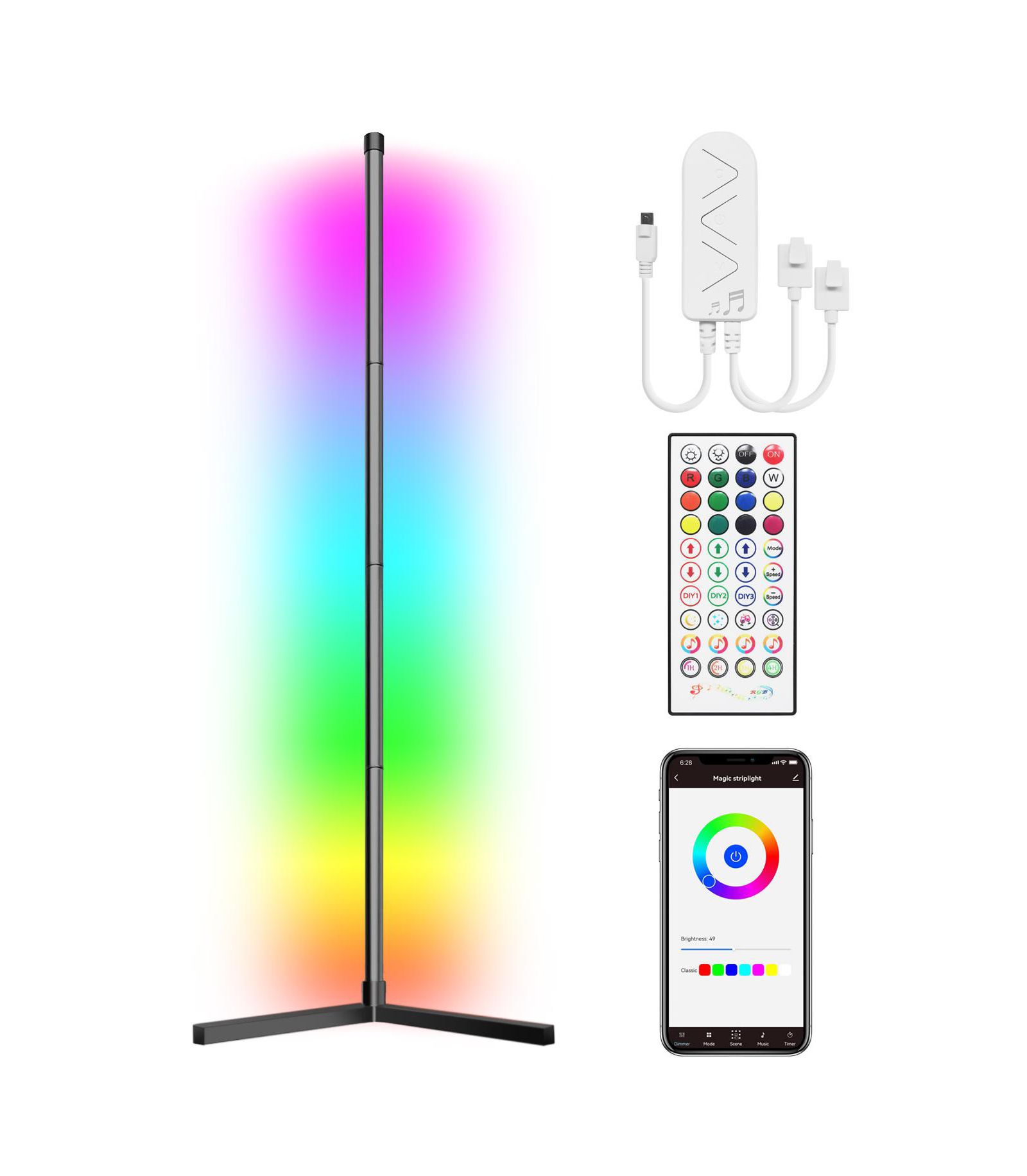 Eco4Life умный напольный светильник Wi-Fi Symphony - 61" Tall