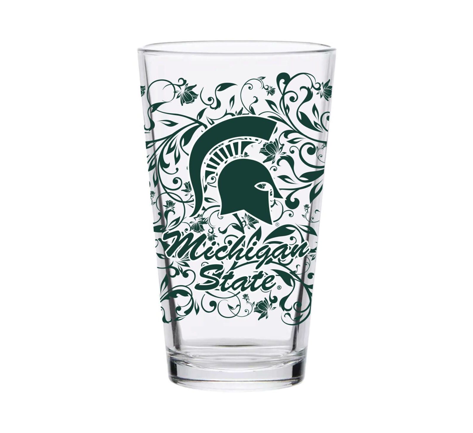 Michigan State Spartans стакан для пива 16 Oz Floral