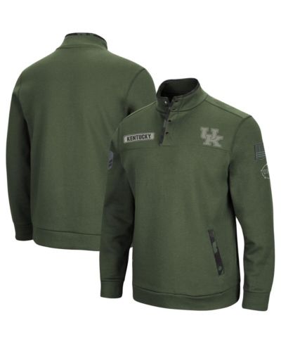 Мужская куртка Colosseum Olive Kentucky Wildcats OHT Military-Inspired Appreciation Digital Camo Quarter-Snap