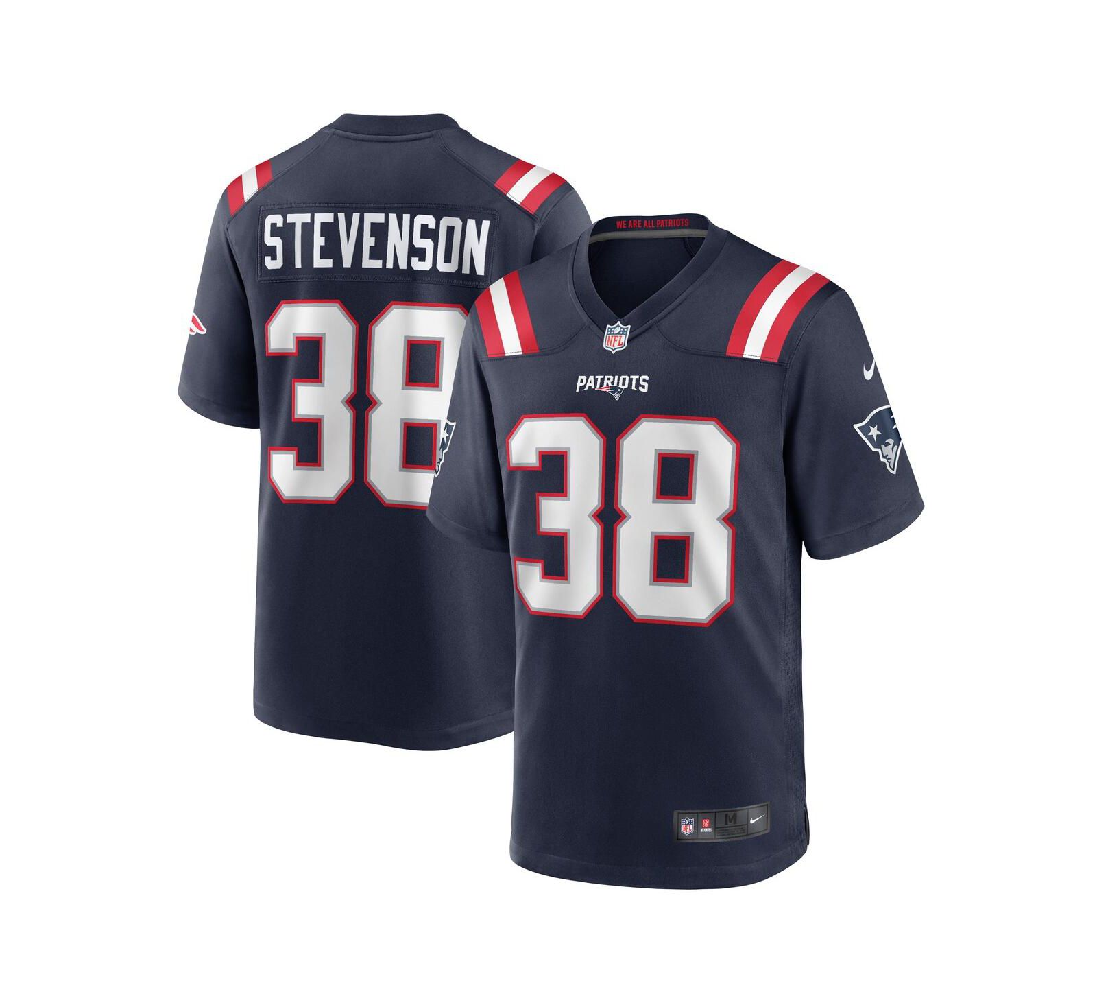 Мужская игровая джерси Nike Rhamondre Stevenson New England Patriots Navy