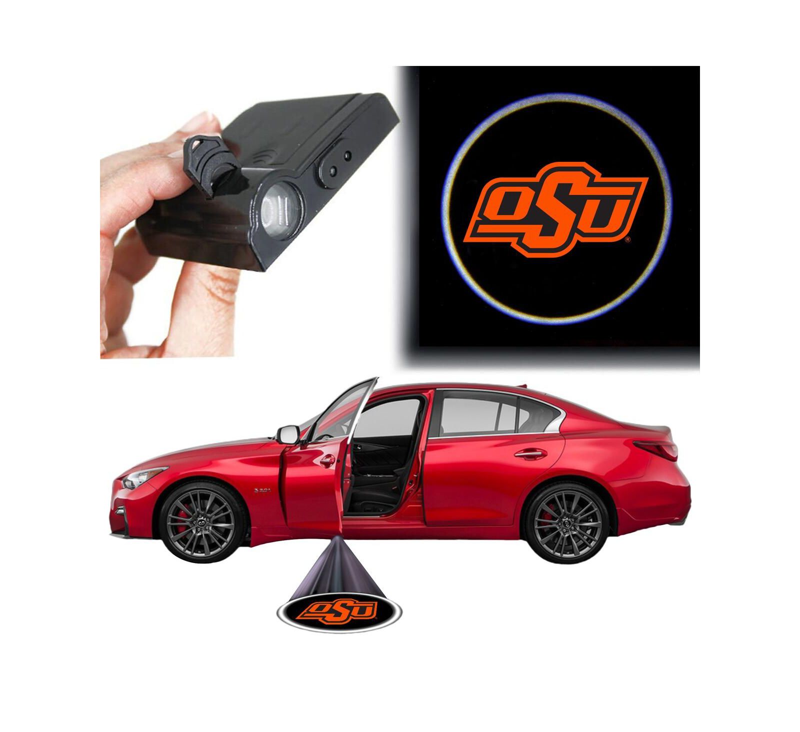 Sporticulture беспроводной LED свет для двери автомобиля Oklahoma State Cowboys