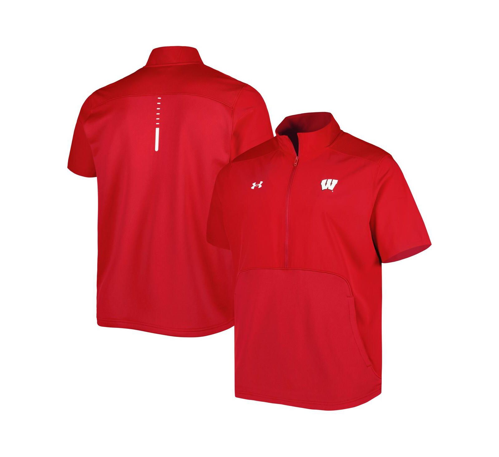 Мужская куртка Under Armour Red Wisconsin Badgers Motivate 2.0 Half-Zip