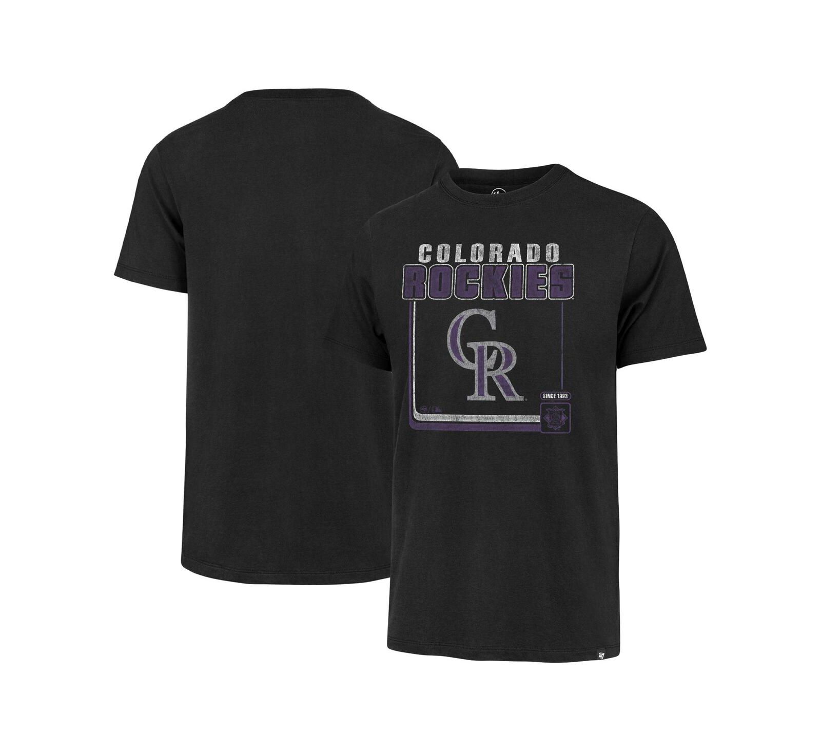 Мужская футболка '47 Brand Black Colorado Rockies Borderline Franklin