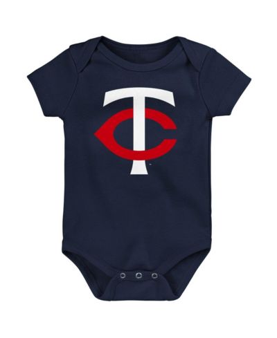 Newborn and Infant Boys and Girls Navy Minnesota Twins Primary Team Logo Bodysuit