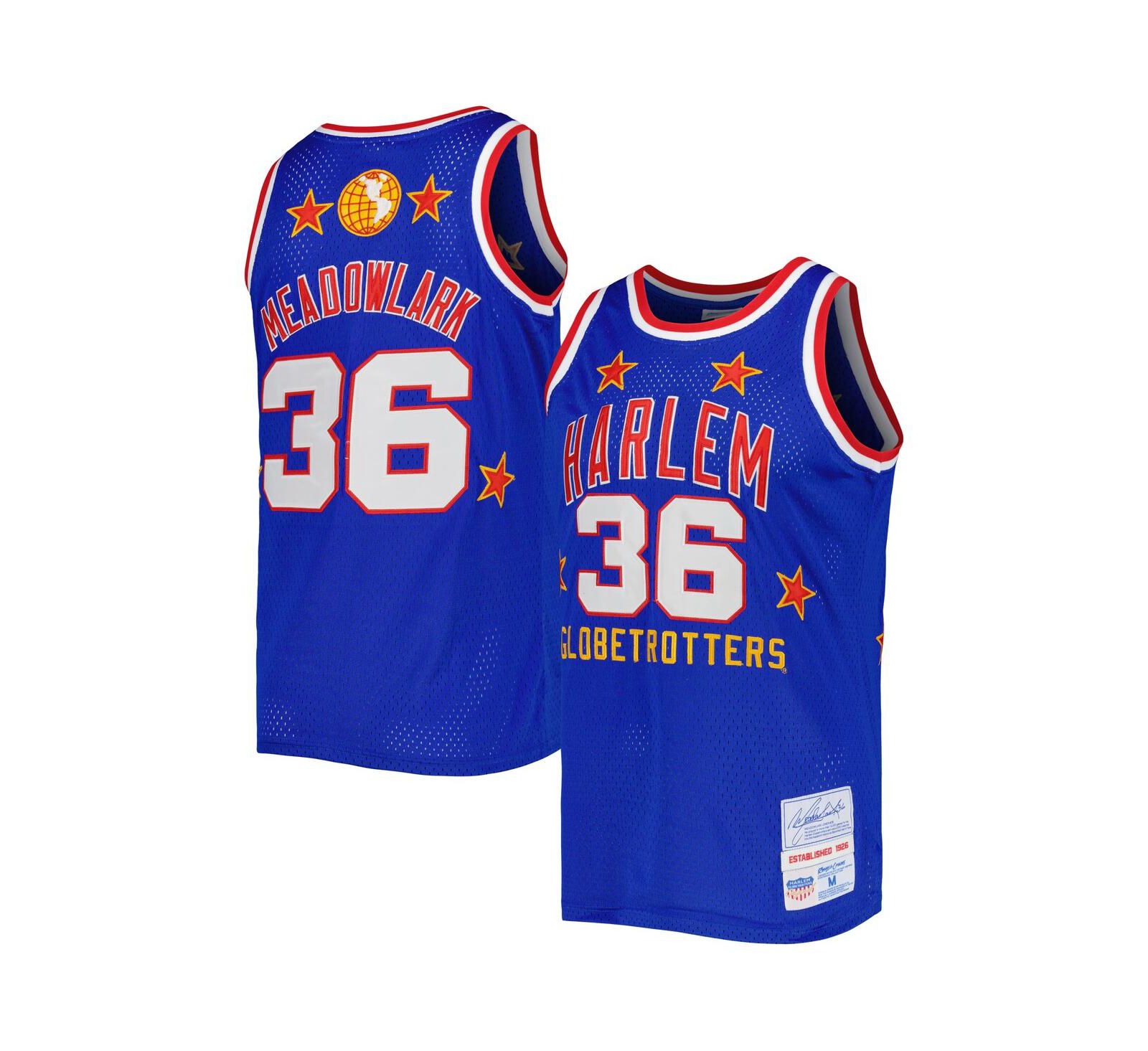 Men's Rings & Crwns Meadowlark Lemon Royal Harlem Globetrotters Swingman Jersey