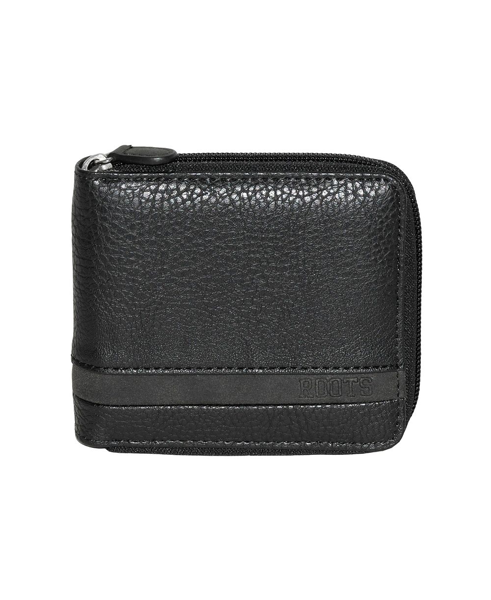 Roots Men's Men Zipper Around Wallet With Center Wing