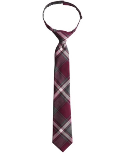 Burgundy/gray plaid