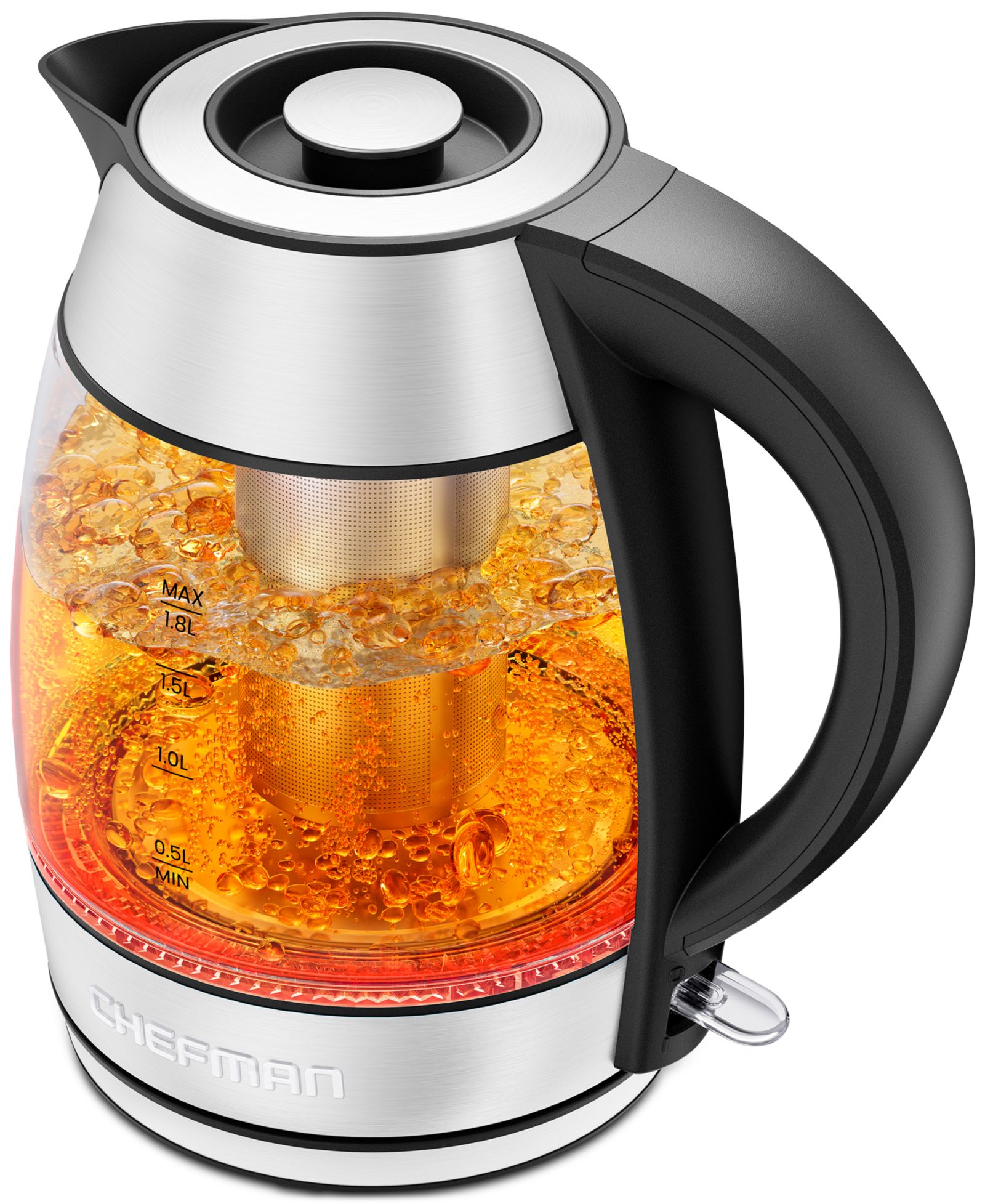 Chefman электрический чайник 1.8L с заварником, сохраняющий тепло