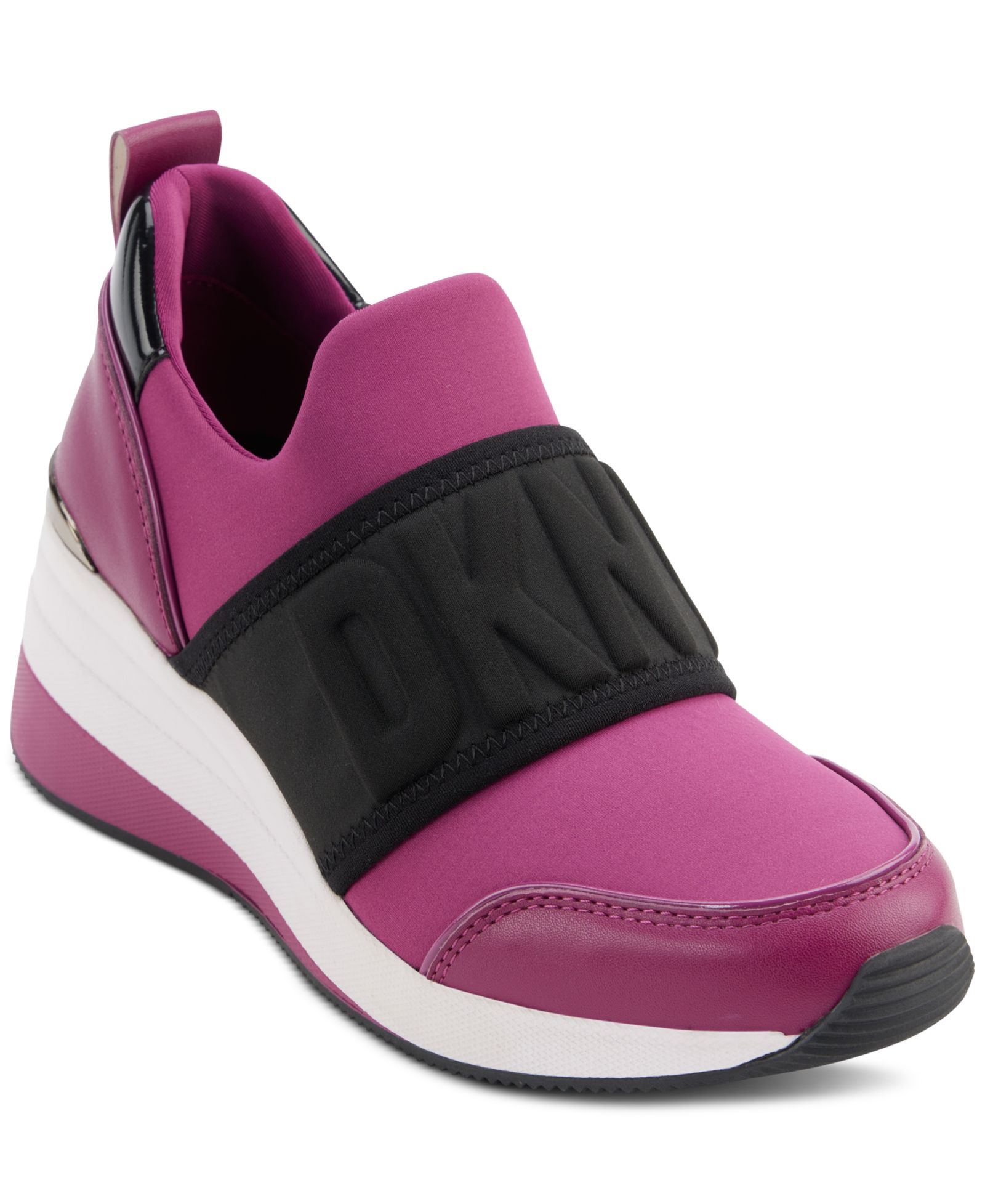 DKNY Women's Kamryn Slip-On Logo Wedge Sneakers