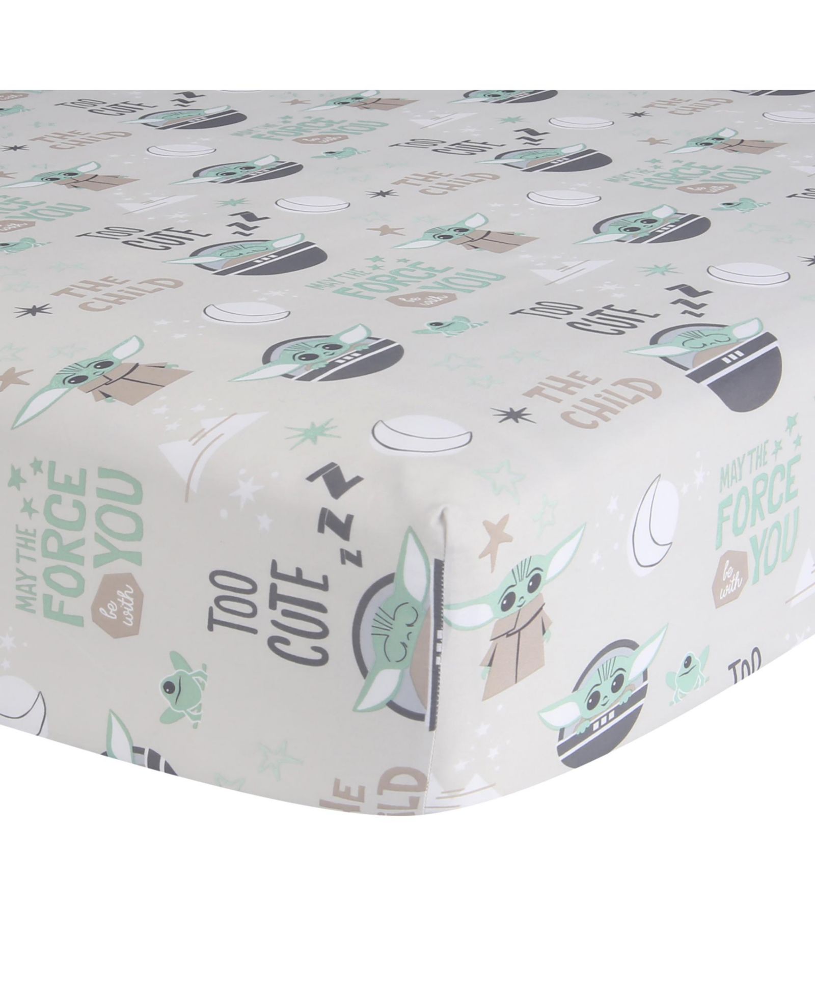 Lambs & Ivy Baby Lambs and Ivy Star Wars Cozy Friends Yoda/Grogu Fitted Crib Sheet